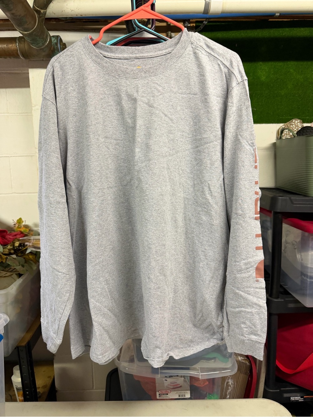Women’s  Long-Sleeve Crew Neck Shirt - Light Gray CARHARTT 3X